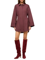 Cindy Stretch-Cotton Shirt Minidress