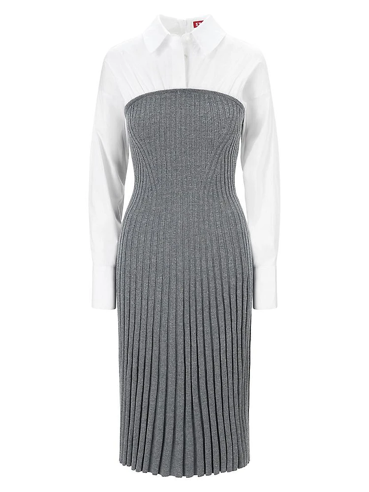 O'Keefe Wool-Blend Midi-Dress