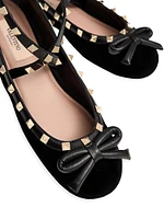 Rockstud 5MM Velvet Ballerina Flats