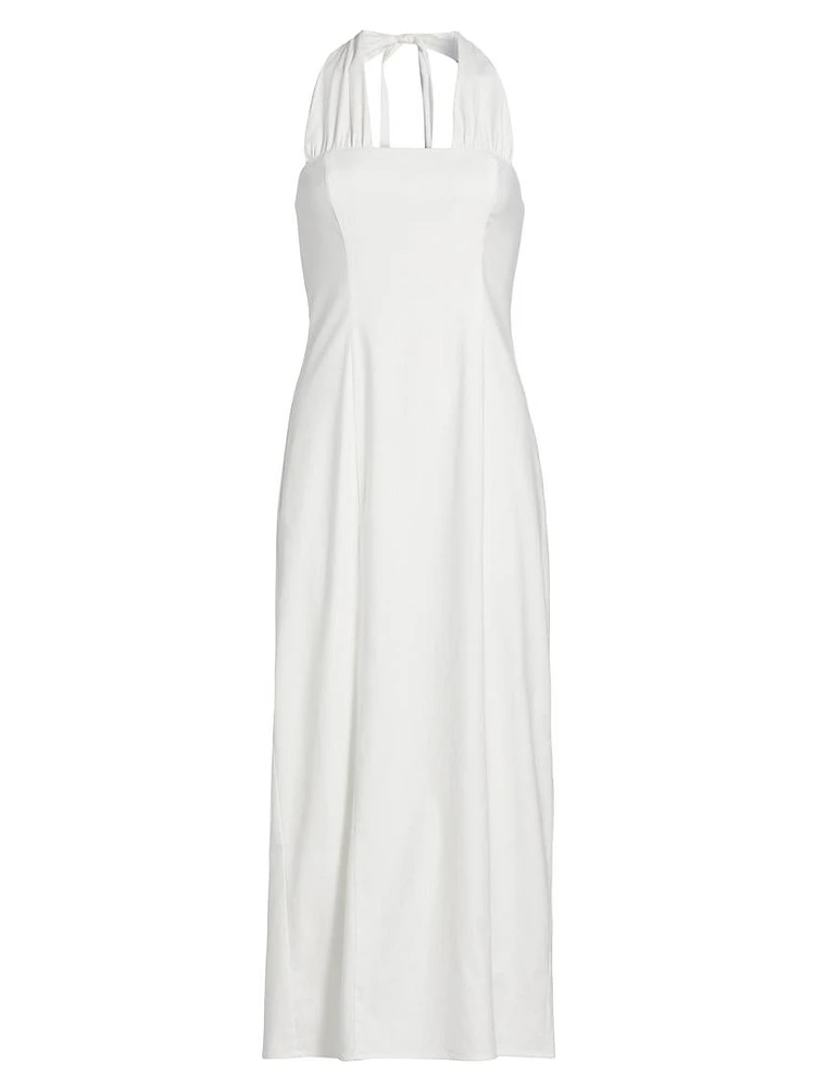 Bessi Linen Halterneck Midi-Dress