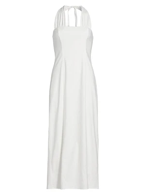 Bessi Linen Halterneck Midi-Dress