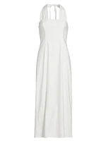 Bessi Linen Halterneck Midi-Dress