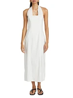 Bessi Linen Halterneck Midi-Dress