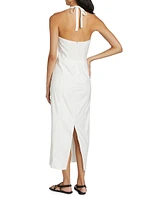 Bessi Linen Halterneck Midi-Dress