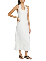 Bessi Linen Halterneck Midi-Dress