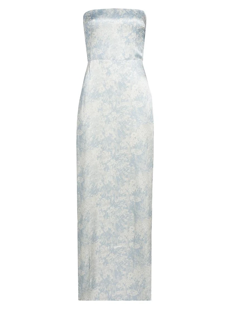 Frankie Floral Silk Sleeveless Maxi Dress