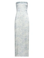 Frankie Floral Silk Sleeveless Maxi Dress