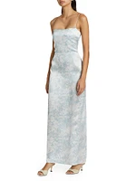 Frankie Floral Silk Sleeveless Maxi Dress