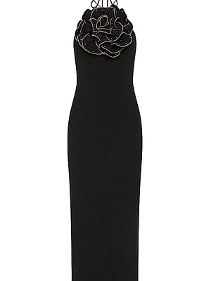 Eliana Floral Halterneck Midi-Dress