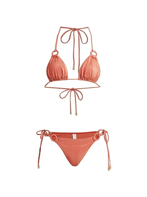 Tallow Metallic Triangle Bikini Set