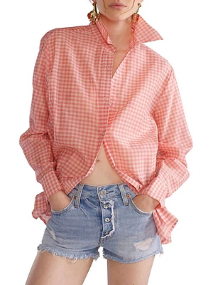 Relax Cotton Button-Front Shirt