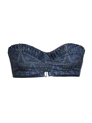 Emmy Textured Bandeau Bikini Top