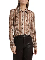 Desano Floral Silk-Blend Shirt