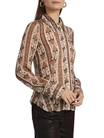 Desano Floral Silk-Blend Shirt