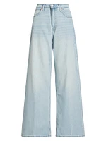 Cary Washed-Denim Wide-Leg Jeans