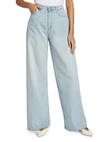 Cary Washed-Denim Wide-Leg Jeans