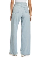 Cary Washed-Denim Wide-Leg Jeans