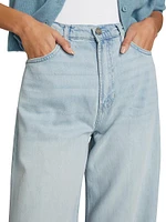 Cary Washed-Denim Wide-Leg Jeans