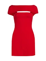 Carmina Cotton-Poplin Cut-Out Minidress