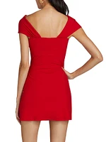 Carmina Cotton-Poplin Cut-Out Minidress