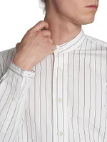 Detachable Collar Cotton Shirt