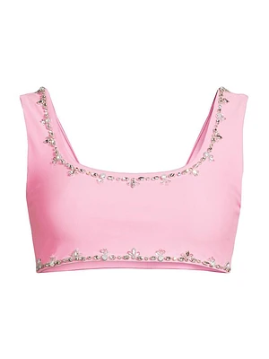 Aaliyah Embellished Bikini Top