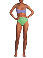 Heidi Beaded High-Waist Bikini Bottom