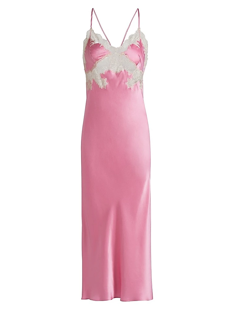 Lolita Silk Lace Midi Slip Dress