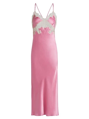 Lolita Silk Lace Midi Slip Dress