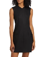 Skyler Wool Twill Sheath Dress