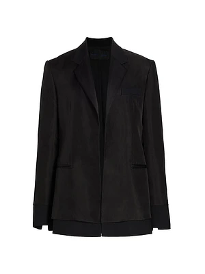 Bronte Organza-Trim Wool Jacket