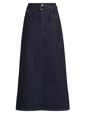 Calder Stretch Denim Maxi Skirt