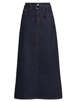 Calder Stretch Denim Maxi Skirt