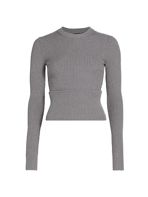 Alysaa Rib-Knit Convertible Sweater