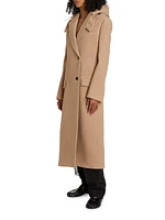 Reed Hooded Melange Wool Coat