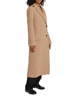 Reed Hooded Melange Wool Coat