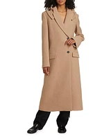 Reed Hooded Melange Wool Coat