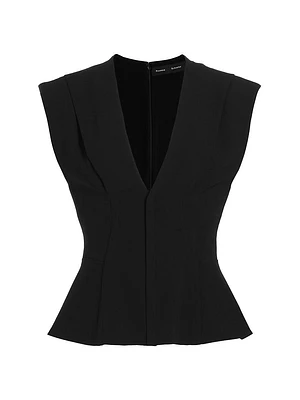 Janet Crepe Peplum Top