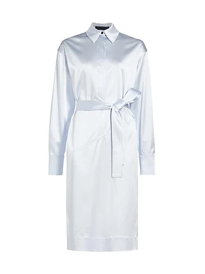 Andy Technical Satin Shirtdress