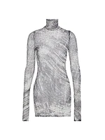 Rio Stretch Tulle Turtleneck Top