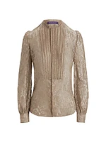 Kaydon Metallic Lace Pintuck Shirt