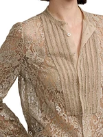 Kaydon Metallic Lace Pintuck Shirt