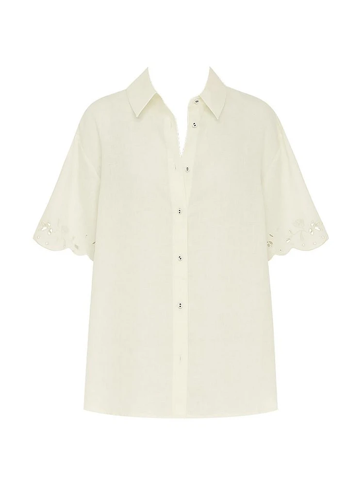 Memoir Linen Cover-Up Shirt