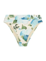 Floral Mid High-Cut Bikini Bottom