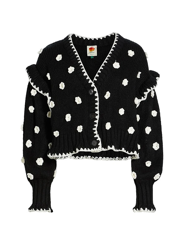 Flowers Knit Cardigan