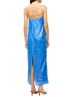 Casey Sequined Strapless Gown