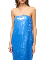 Casey Sequined Strapless Gown