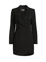 Embellished Lapels Blazer Cocktail Dress