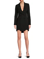 Embellished Lapels Blazer Cocktail Dress
