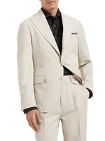 Comfort Cotton and Cashmere Gabardine Deconstructed Blazer